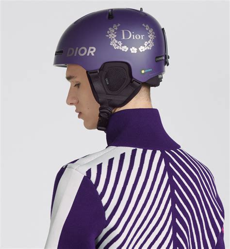 DIOR AND POC Skihelm Violett mit Schriftzügen